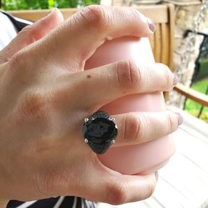 Sibil•la • Spinel & Black Diamond Cocktail Ring